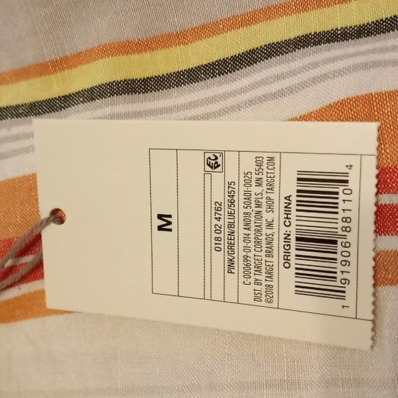 A New Day Linen Blend Striped Blouse in Size Medium  (NWT) - Picture 7 of 9